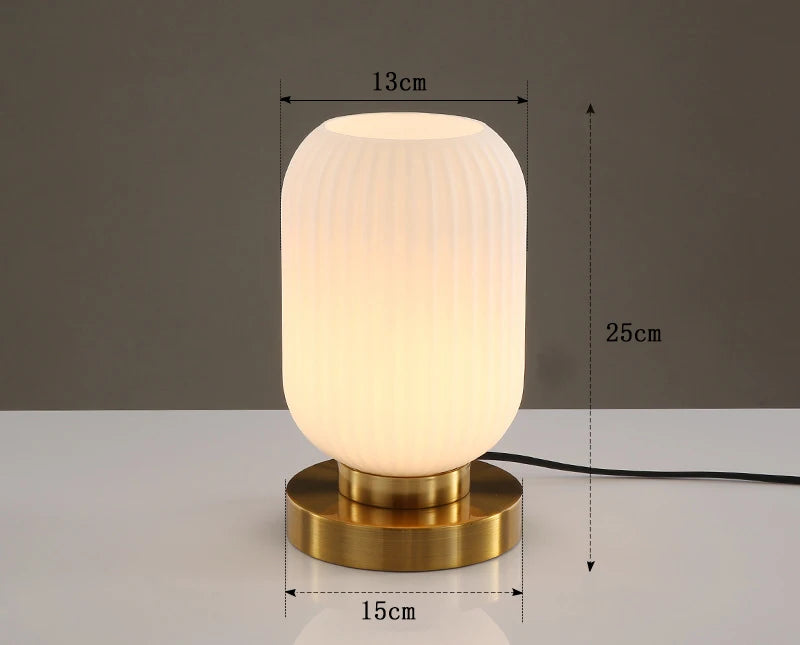 Athena Elegant Glass Decorative Table Lamp | Lumin Lighting